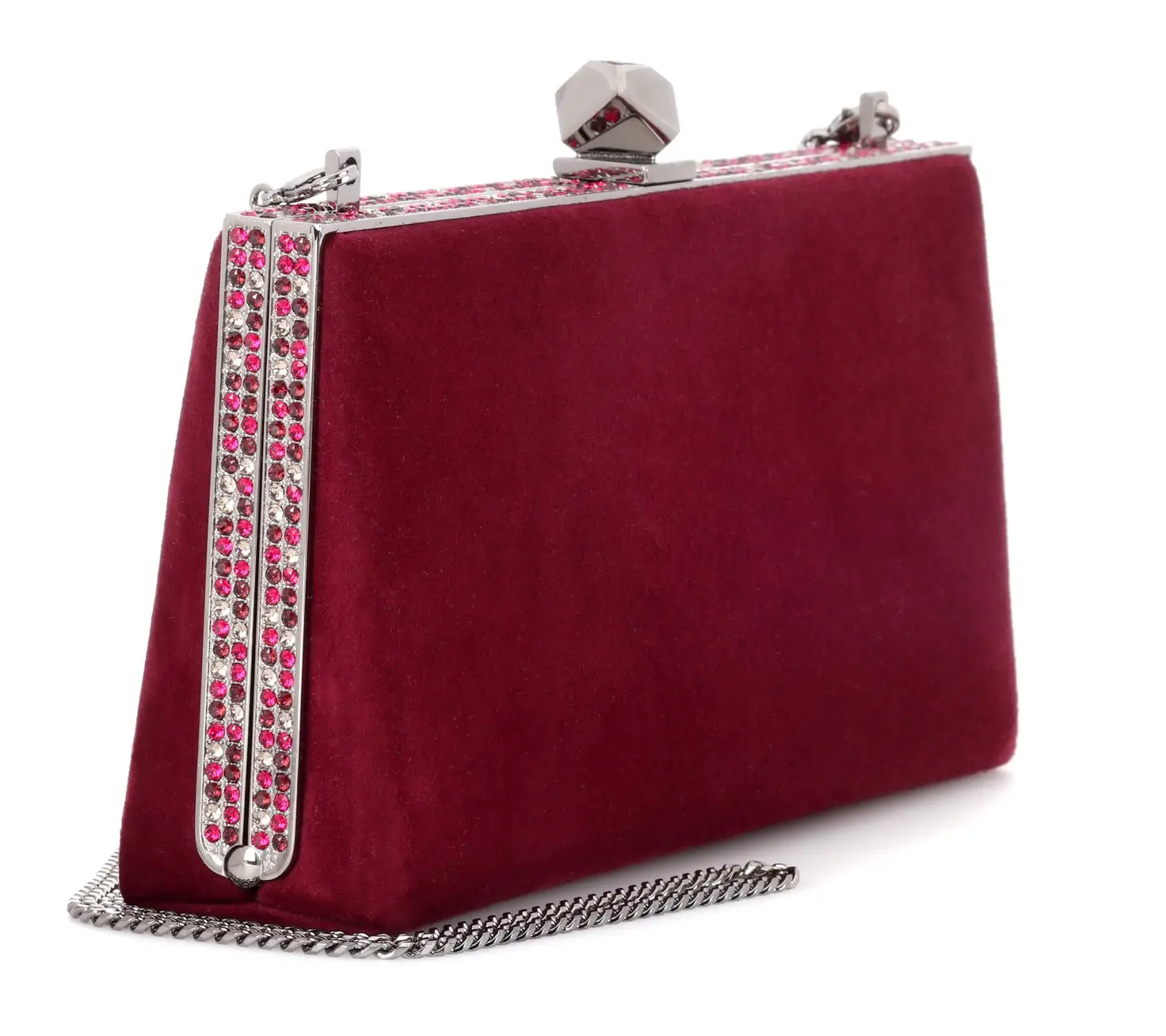 The Duchess of Cambridge carried Jimmy Choo Celeste crystal-embellished suede clutch