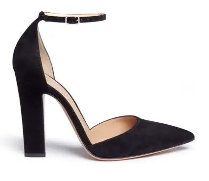 The Duchess of Cambridge wore Gianvito Rossi Ankle Strap Suede D'Orsay Pumps