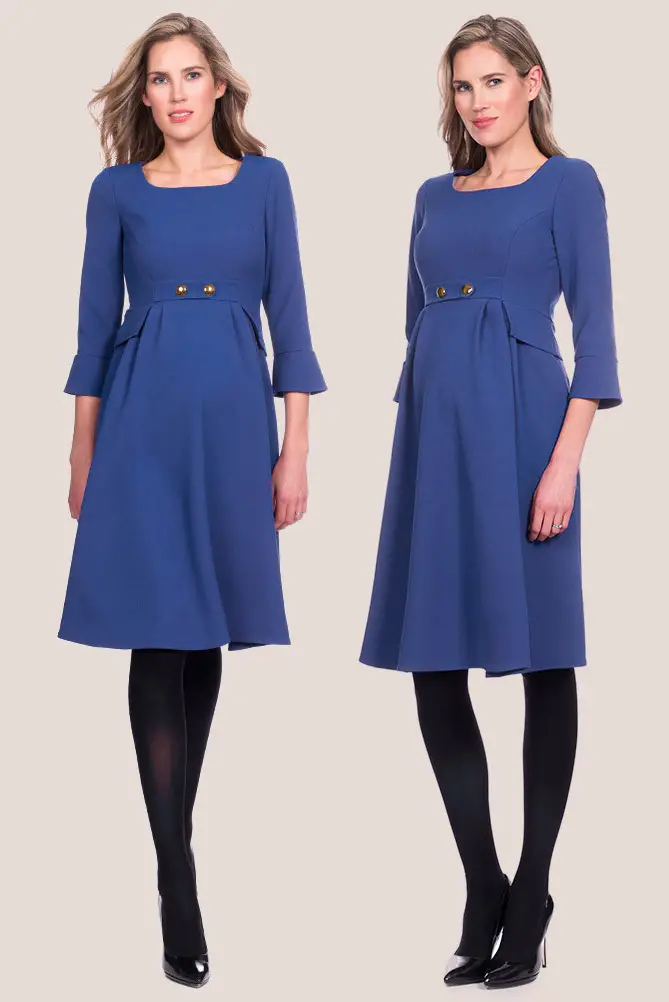 The Duchess of Cambrdge wore Seraphine Royal Blue Tailored Dress