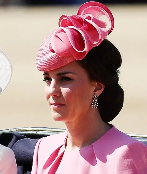 Duchess in pretty pink McQueen for Trooping the Colour