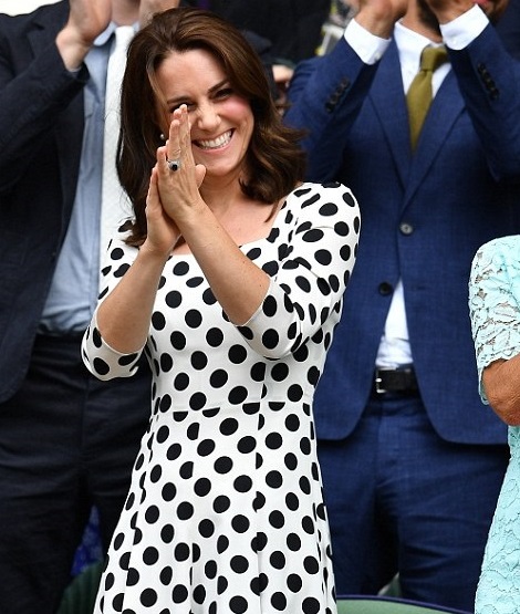 Duchess of Cambridge chose monochrome Polka look for Wimbledon 2017 Opening