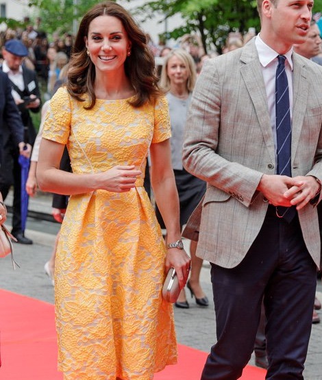 Duchess of Cambridge was a ray of sunshine in yellow for Day 2 in Germany