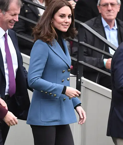 Duchess of Cambridge at Coach Core Event in familiar blazer