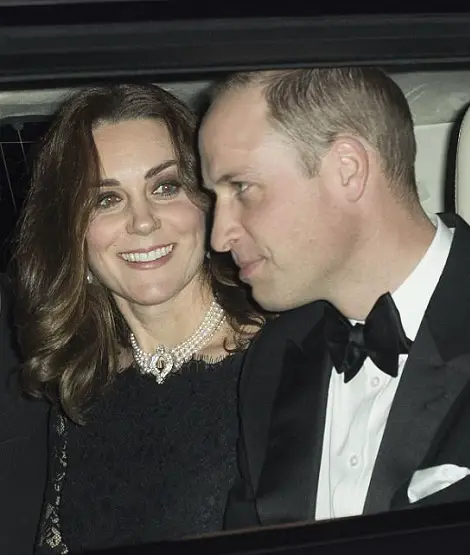 Duchess of Cambridge in familiar lace and royal jewels for Queen’s Platinum Wedding Anniversary