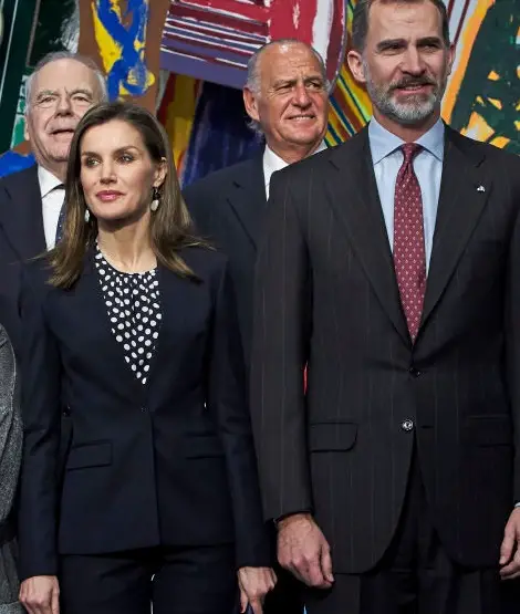 Queen Letizia chose a Formal look for the delivery of Fine Arts Gold Medals