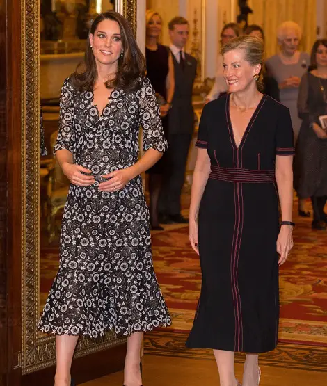 The Duchess of Cambridge and Countess of Wessex Sophie hosted reception to celebrate Commonwealth Fashion Exchange