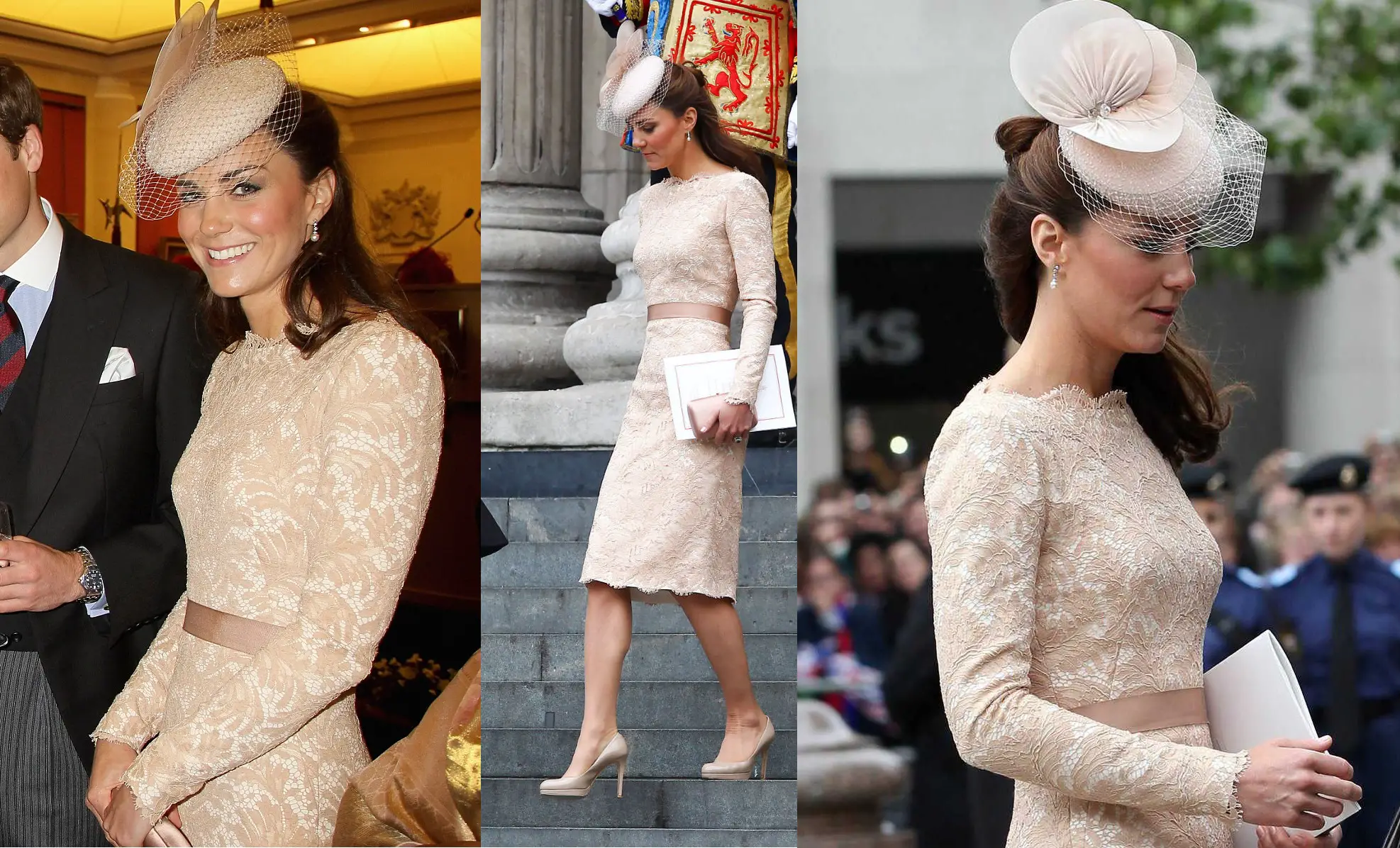 The Duchess of Cambridge wore Alexander McQueen for Diamond Jubilee Lunch in 2012