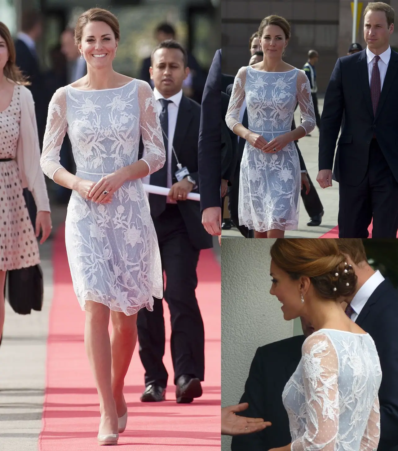 Duchess of Cambridge wore Alice Temperley lace dress in Malaysia during Diamond Jubilee tour in 2012