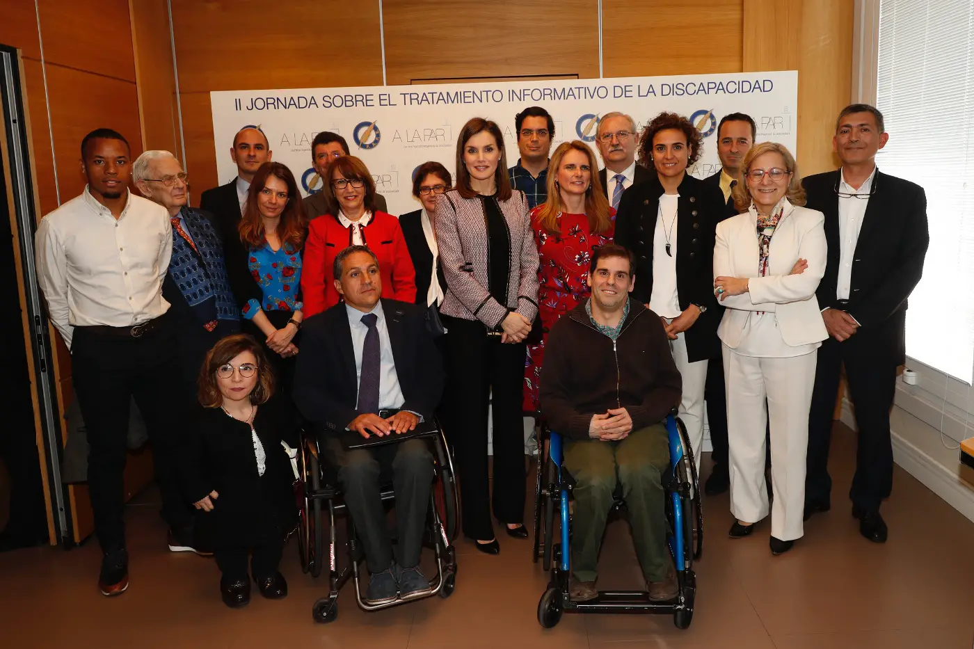 Queen Letizia in familiar style for Conference on Disability