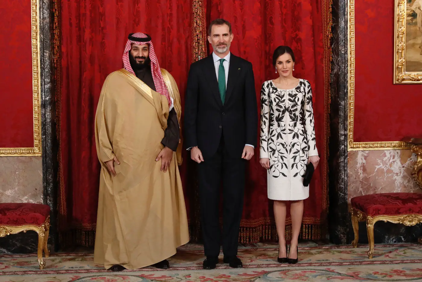 Letizia brought monochrome back for Royal Lunch with Saudi Prince
