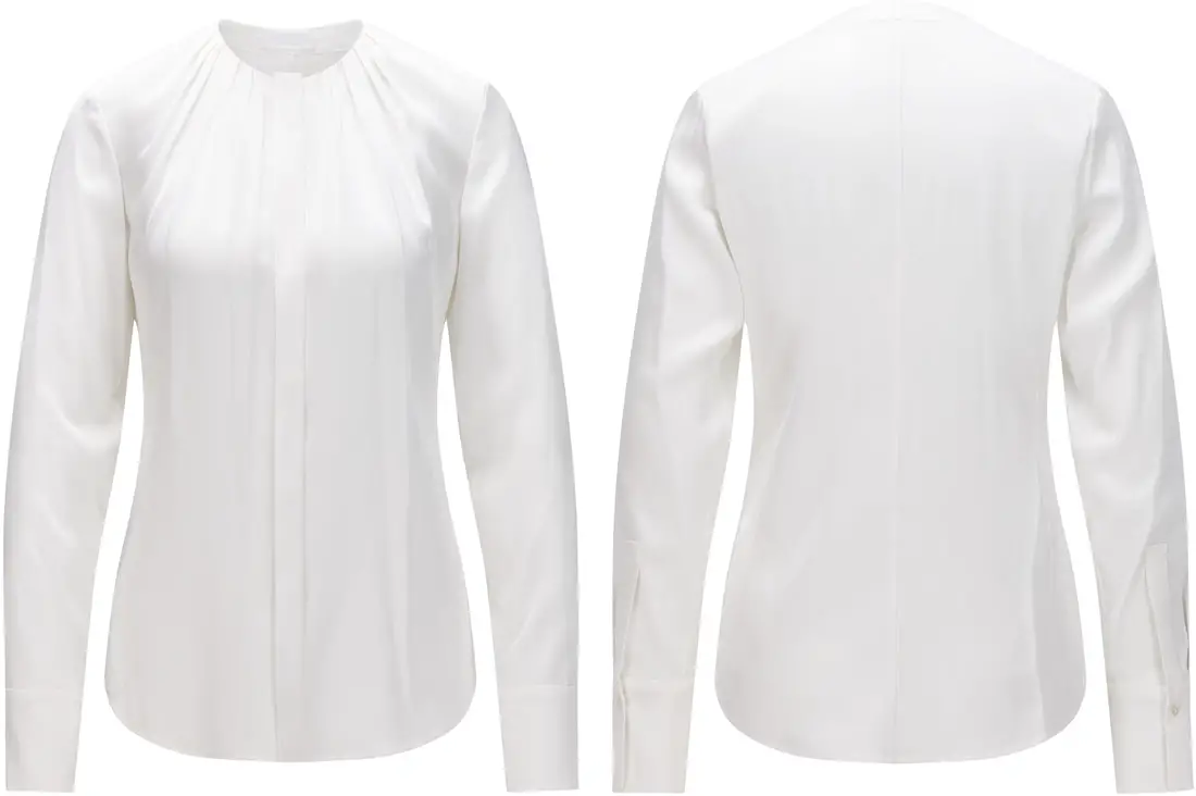 Queen Letizia wore Hugo Boss 'Banora' silk blouse