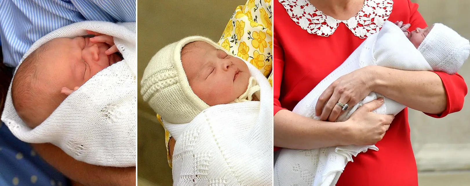 Prince George, Princess Charlotte and Prince Louis of Cambridge birth picture