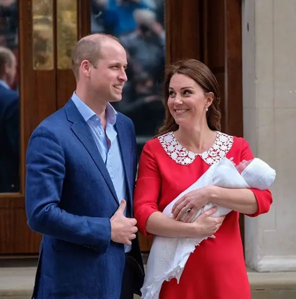 The Duke and Duchess of Cambridge with new babay