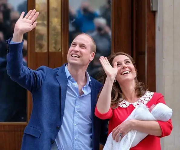 The Duke and Duchess of Cambridge with new baby