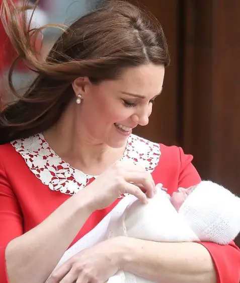 The Duchess of Cambridge with her little baby boy