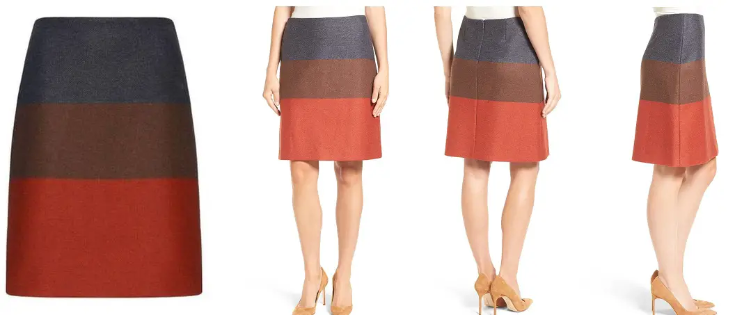 Queen Letizia wore Malivi Hugo Boss Colorblock A-Line Skirt
