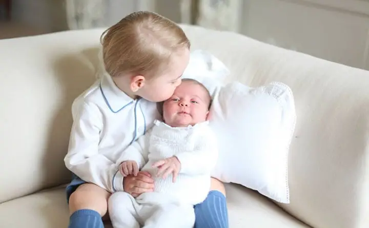 Princess Charlotte and Prince George official portrait