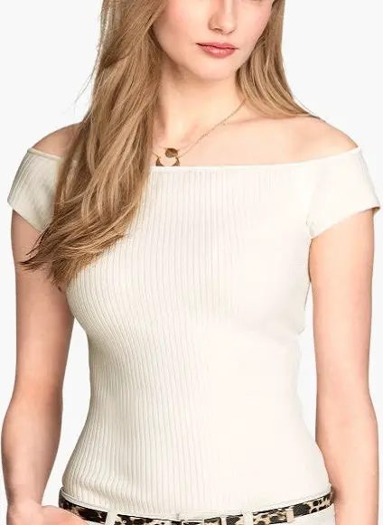 Duchess of Cambridge H&M off the shoulder white knit top