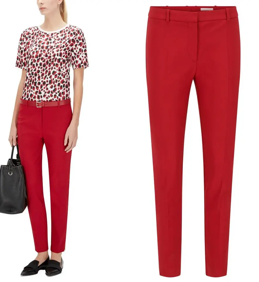 HUGO BOSS red regular fit trouser