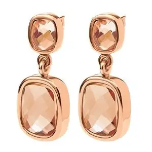 queen Letizia wore Folli Follie 'Elements' rose gold double crystal drop earrings