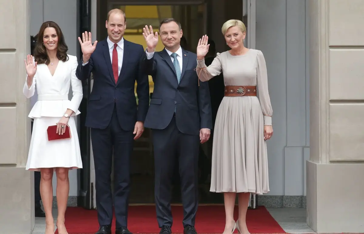 Duchess of Cambridge chose trusty McQueen for Poland Arrival