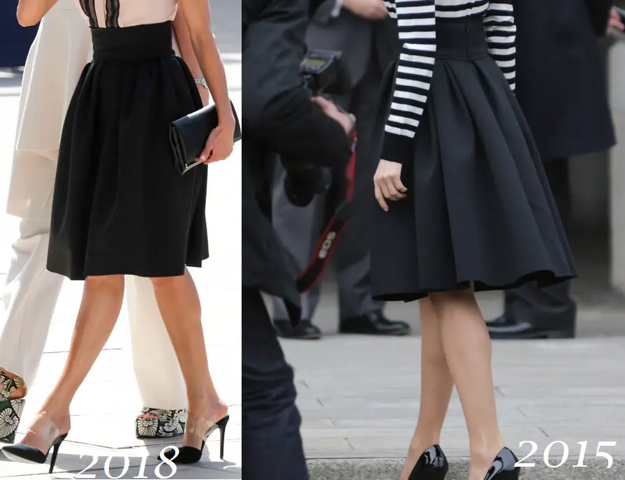 Queen Letizia black Full Skirt