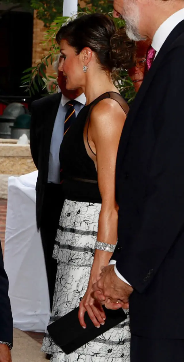 Queen Letizia Felipe Varela Satin Clutch