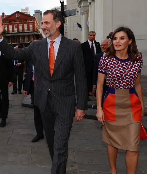 King Felipe and Queen Letizia in New Orleans America 4 Copy