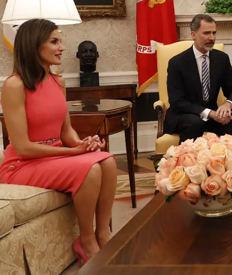 King Felipe and Queen Letizia in Washington with Donald Trump and Melania Trump