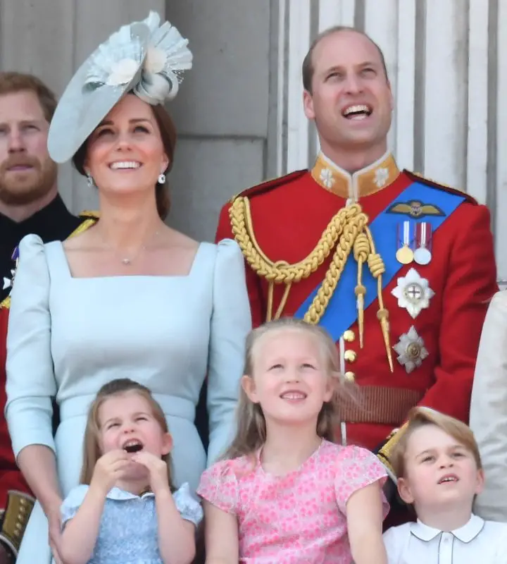 Prince George and Princess Charlotte at Trooping the Colour Parade
