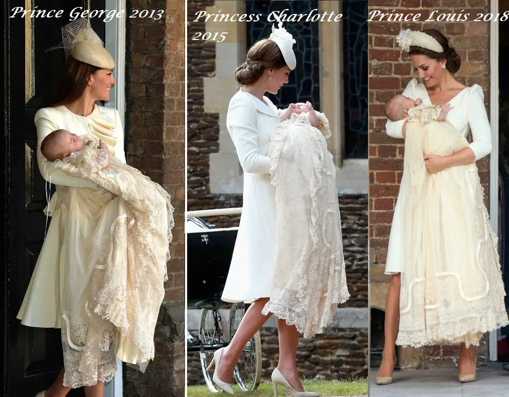 Duchess of Cambridge at George, Charlotte and Louis christening
