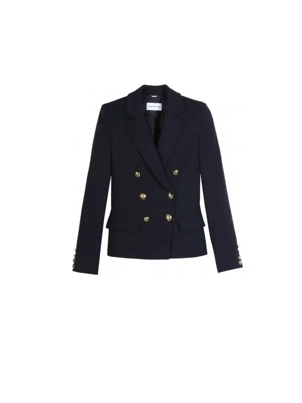 Emilio Pucci Navy Double-Breasted Blazer Jacket