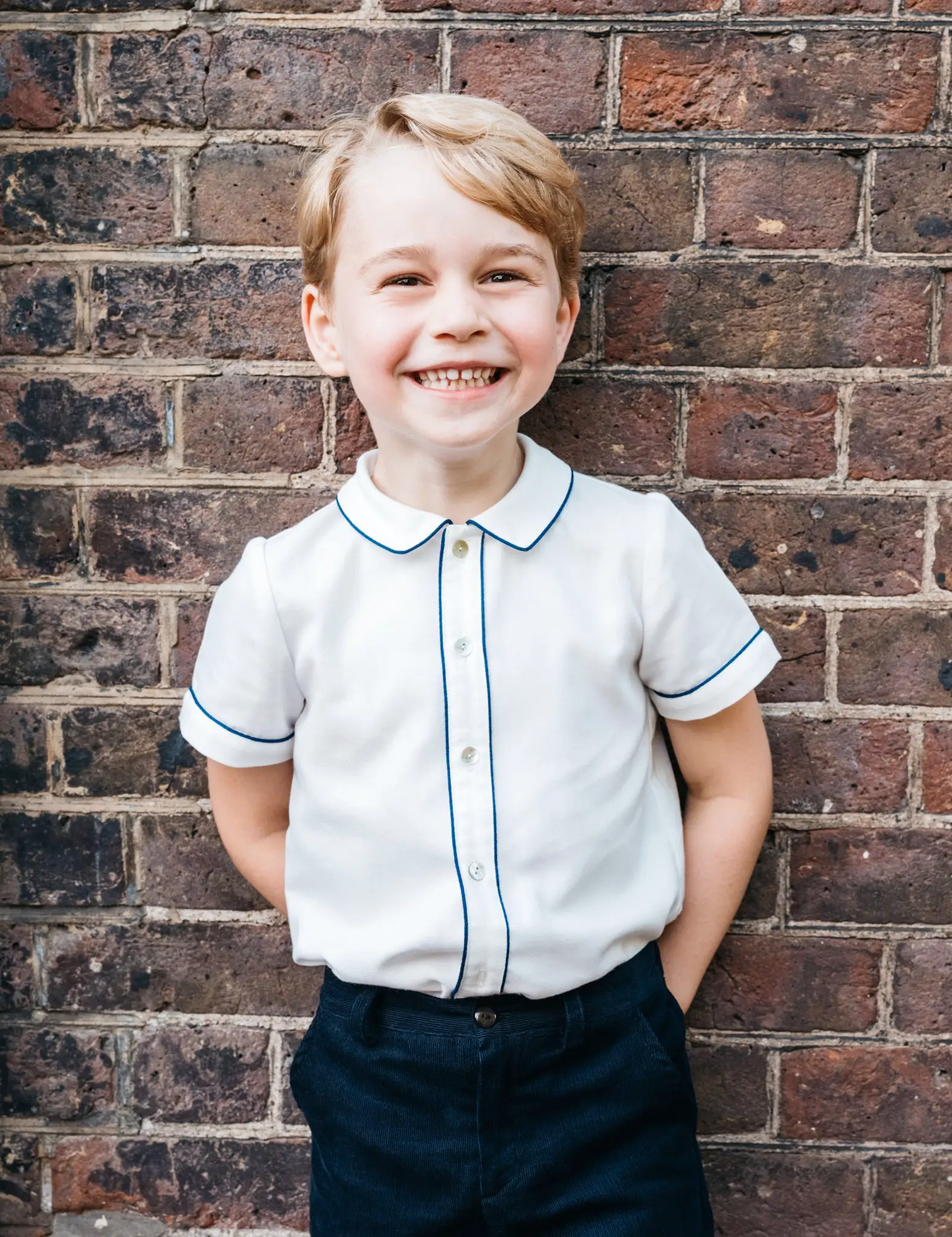 In the year 2017, Prince George's birthday portrait was taken by famous royal Photographer Chris Jackson after his family's Poland and German tour.