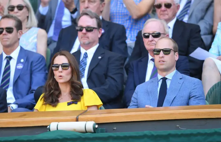 The Duchess of Cambridge at Wimbledon mens finale 2018 wearing Asprey London Woodland Charm Necklace