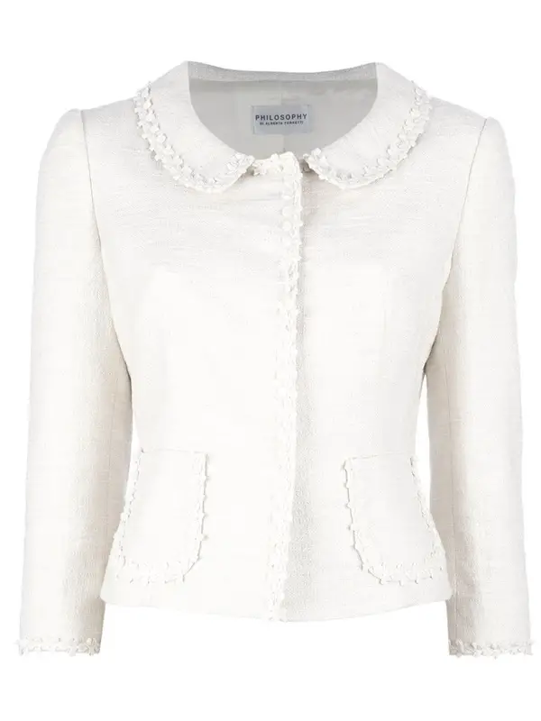 Alberta Ferretti Ivory Tweed Jacket | RegalFille | Duchess of 