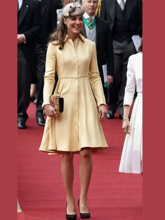 The Duchess of Cambridge wore Emilia Wickstead Yellow Coat in 2012 at the Thistle Ceremony