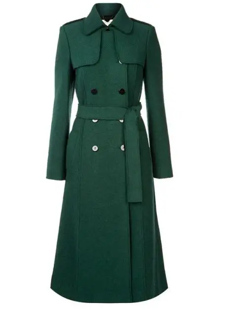 Hobbs London Pine Green 'Persephone' Trench Coat
