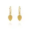 Vinnie Day Gold Plated Logo Leaf Earrings