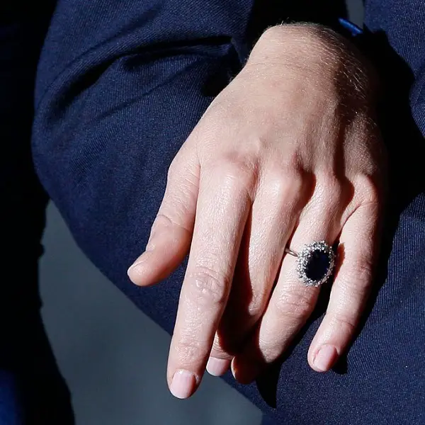 Prince William gave Kate Middleton sapphire and diamond engagement ring