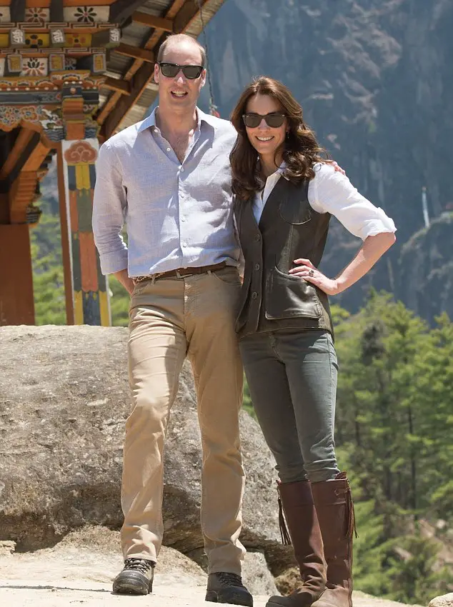 Duke and Duchess of Cambridge visit the ancient ‘Tiger’s Nest’ monastery in Bhutan
