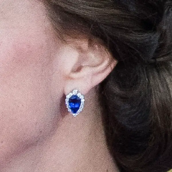 The Duchess of Cambridge wore G. Collins & Sons Tanzanite Earrings