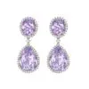 KikiKiki Lavender Amethyst Pear and Oval Drop Earrings