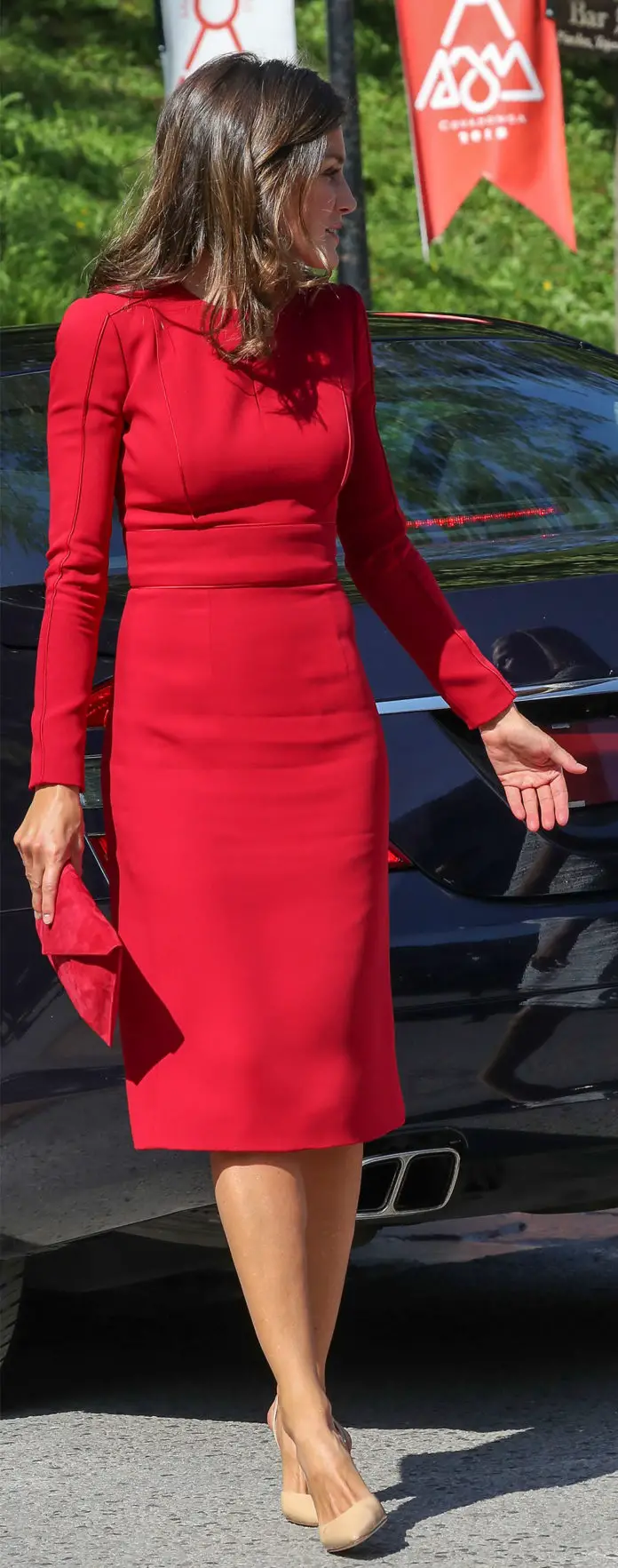 Queen Letizia of Spain wore red Carolina Herrera dress to Kingdom of Asturias Centenary