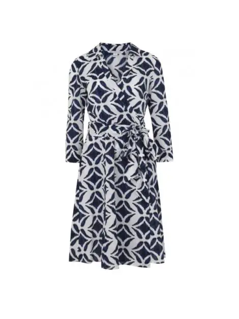 Diane von Furstenberg Patrice Ikat Batik Cotton Wrap Dress