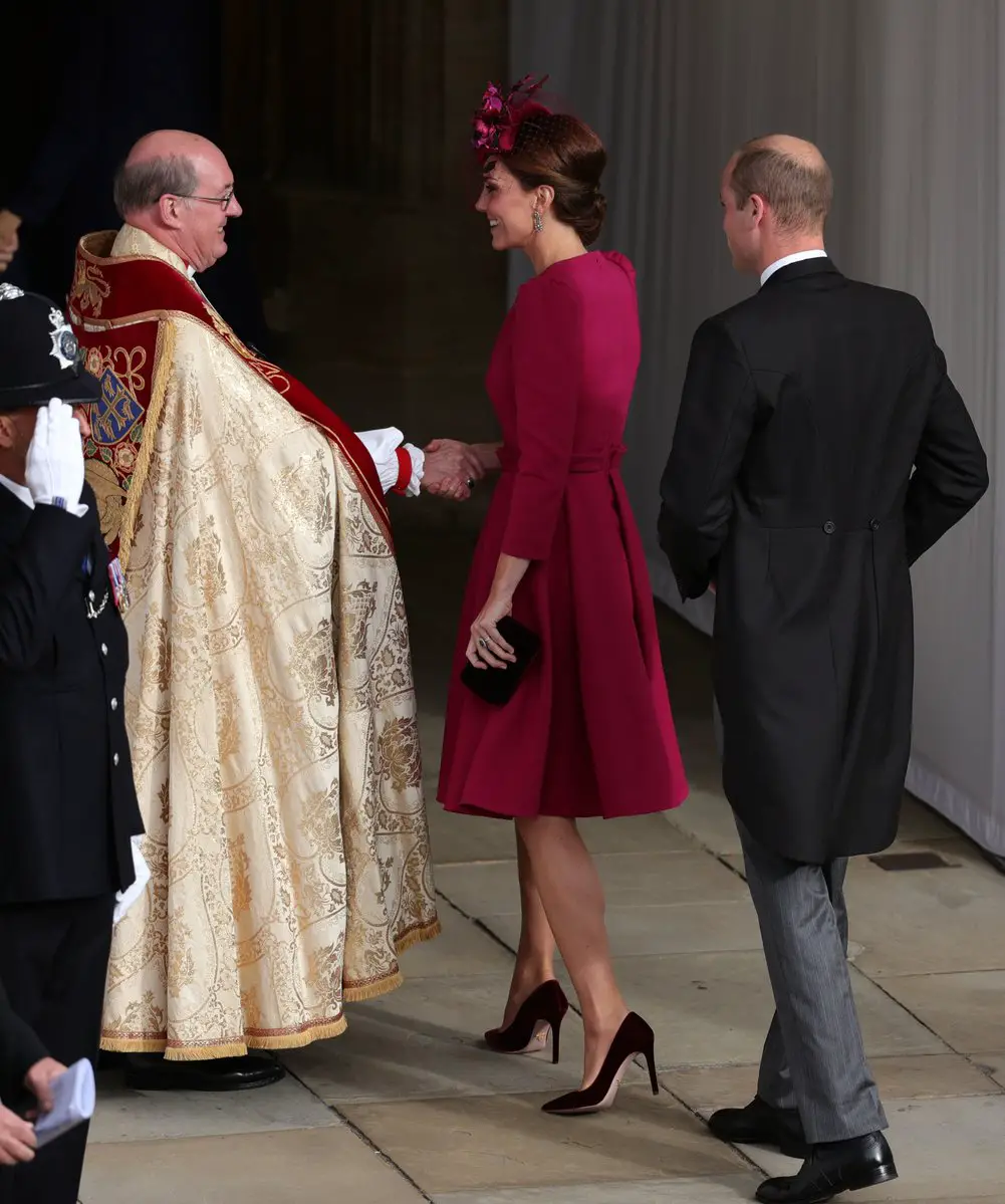 The Duke and Duchess of Cambridge at the wedding of Princess Eugenie