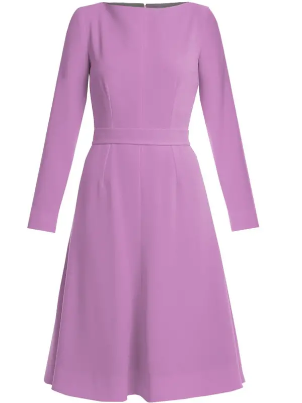 The Duchess of Cambridge first wore Emilia Wickstead Kate A-line Wool-Crepe Dress in 2017
