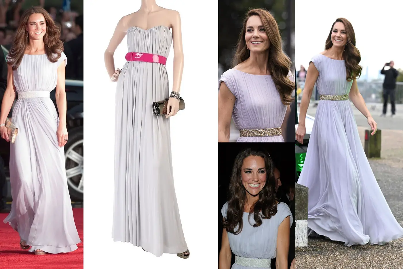 The Duchess of Cambridge wore Alexander McQueen Lilac Gown