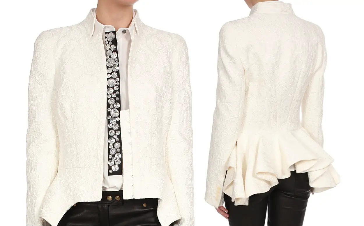 Alexander McQueen fauna silk-cotton jacquard jacket