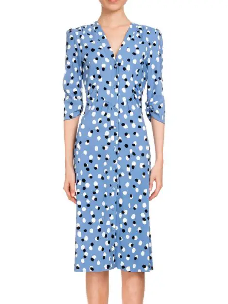 Altuzarra Aimee Polka-Dot Button-Front Dress