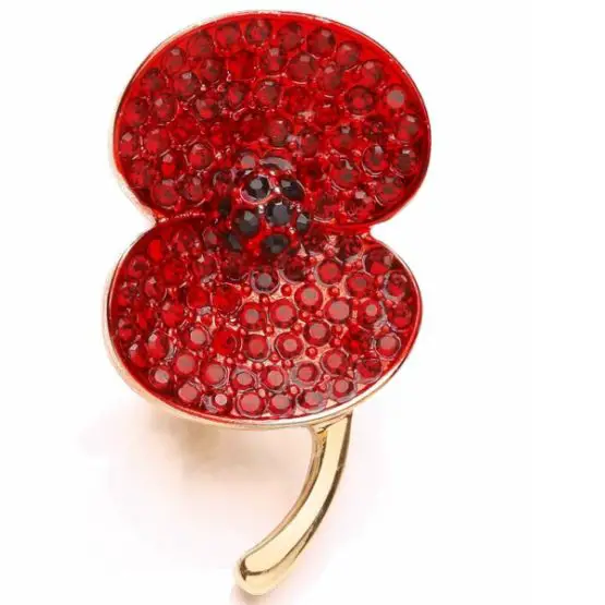Buckley London jeweled poppy brooch